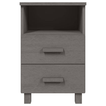 HAMAR bedside tables 2 pcs 40x35x62cm solid pine light grey