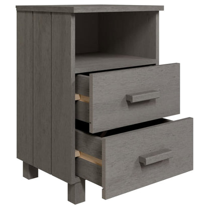 HAMAR bedside tables 2 pcs 40x35x62cm solid pine light grey
