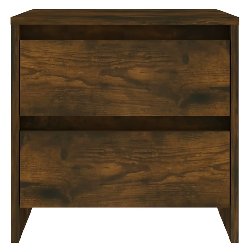 Mesa de cabeceira 2 pcs derivados de madeira carvalho fumado