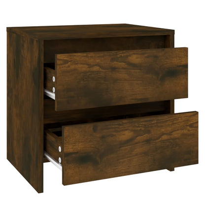 Mesa de cabeceira 2 pcs derivados de madeira carvalho fumado