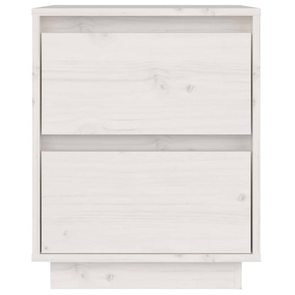 Mesas de cabeceira 2 pcs 40x35x50 cm pinho maciço branco