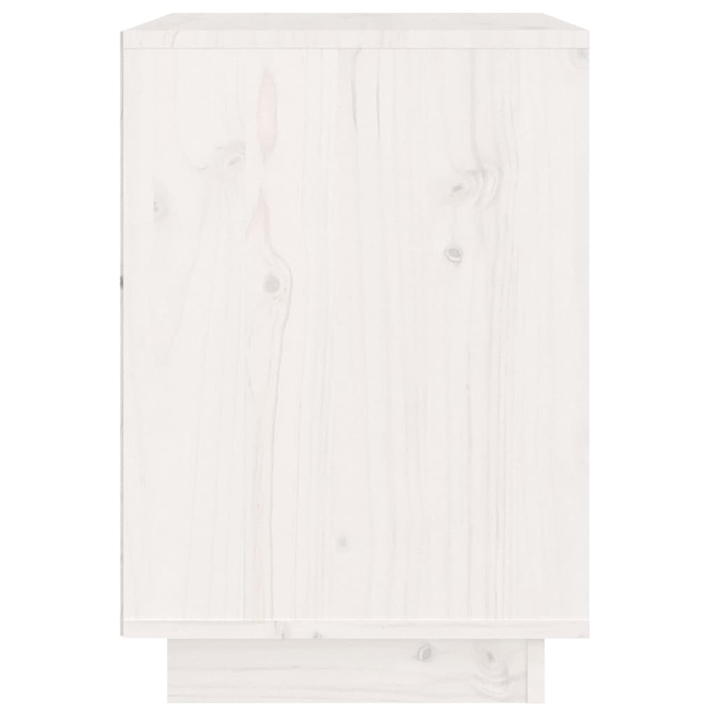 Mesas de cabeceira 2 pcs 40x35x50 cm pinho maciço branco