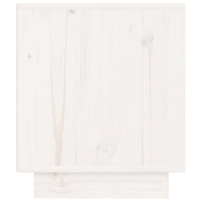 Mesa de cabeceira 40x34x40 cm madeira de pinho maciça branco