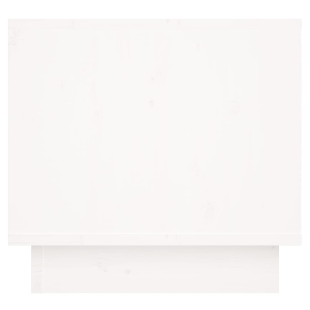 Bedside table 35x34x32 cm solid pine wood white