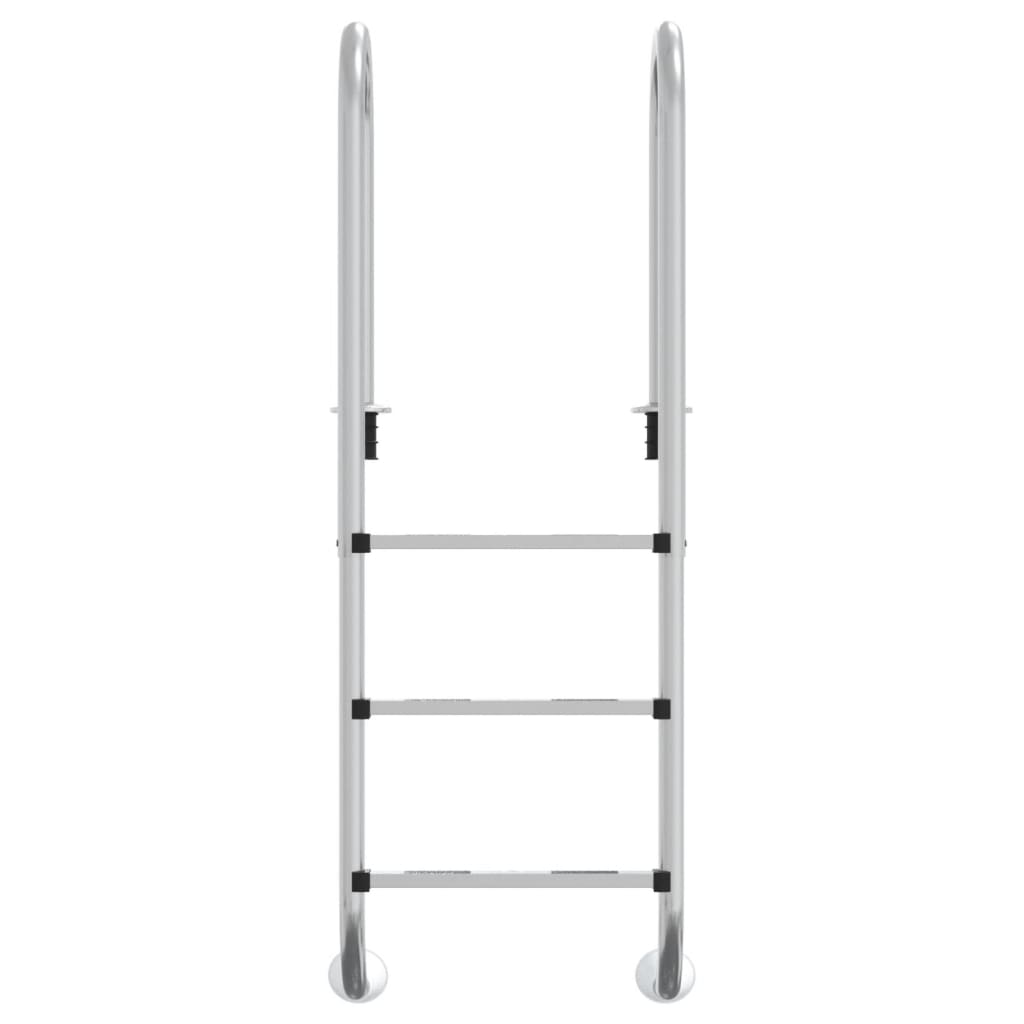 Escada de piscina 54x38x158 cm aço inoxidável 304