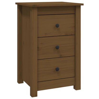 Bedside tables 2pcs 40x35x61.5 cm solid pine honey brown