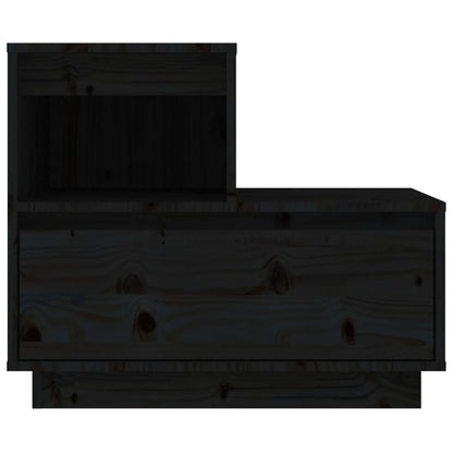 Bedside tables 2 pcs 60x34x51 cm solid pine black