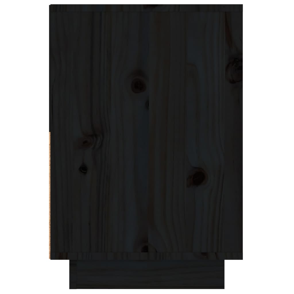Bedside tables 2 pcs 60x34x51 cm solid pine black