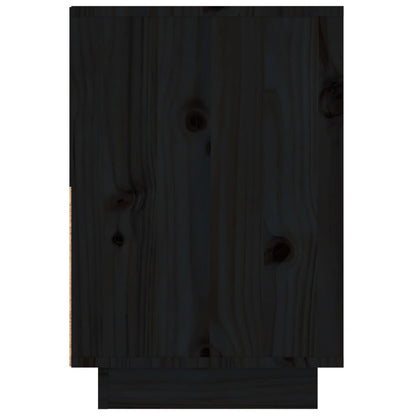 Bedside tables 2 pcs 60x34x51 cm solid pine black
