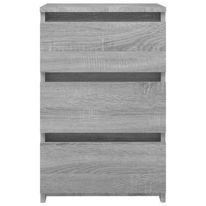 Bedside tables 2 pcs 40x35x62.5 cm wood processed Sonoma gray