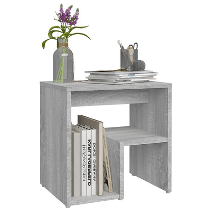 Bedside tables 2 pcs 40x30x40 cm wood processed Sonoma grey
