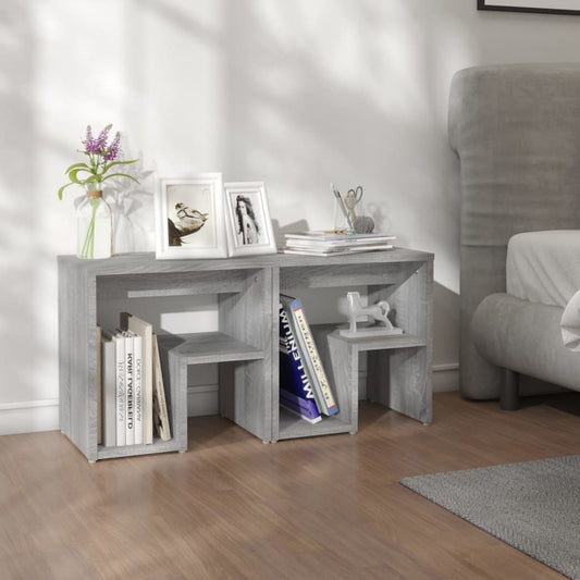 Bedside tables 2 pcs 40x30x40 cm wood processed Sonoma grey