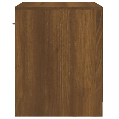 Bedside tables with drawer 2 pcs brown oak