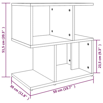 Bedside tables 2pcs 50x30x51.5cm derived from cast oak wood.