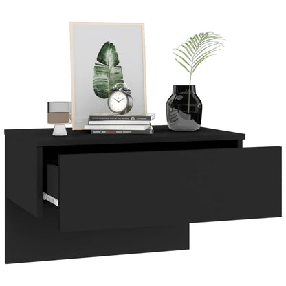 Mesa de cabeceira montagem na parede preto