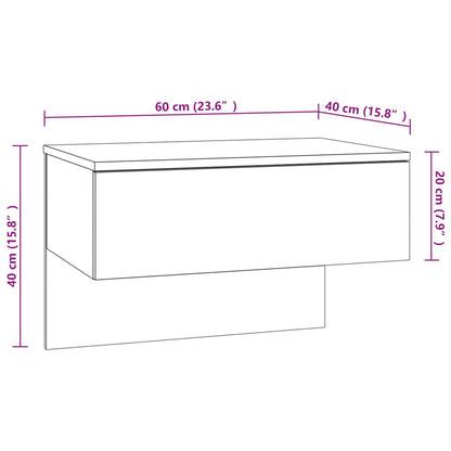 Mesa de cabeceira montagem na parede preto