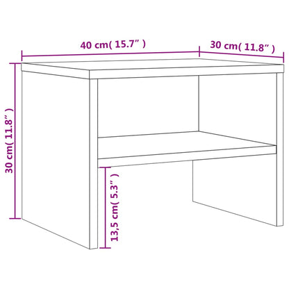 Bedside table 2 pcs 40x30x30 cm wood derivatives gray sonoma
