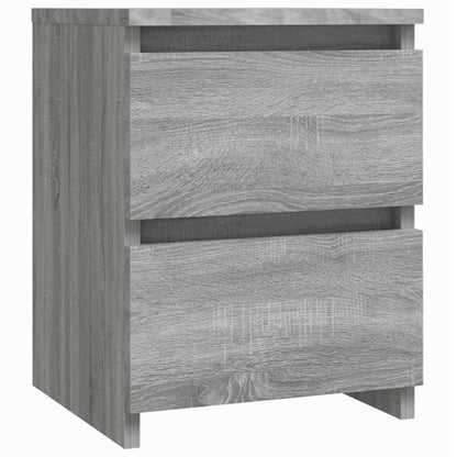 Bedside table 2pcs 30x30x40 cm processed sonoma wood gray