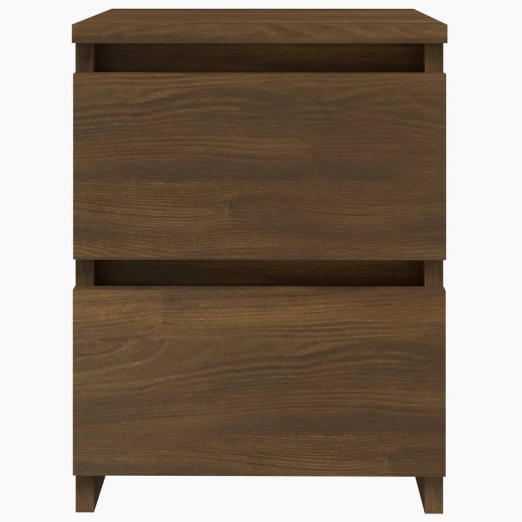 Bedside table 2pcs 30x30x40cm derived from brown oak wood