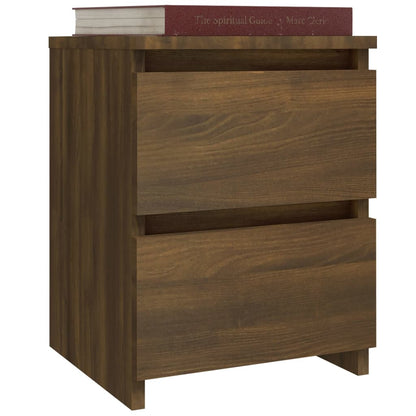 Bedside table 2pcs 30x30x40cm derived from brown oak wood