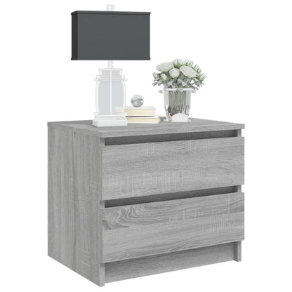 Bedside table 50x39x43.5 cm processed wood Sonoma gray