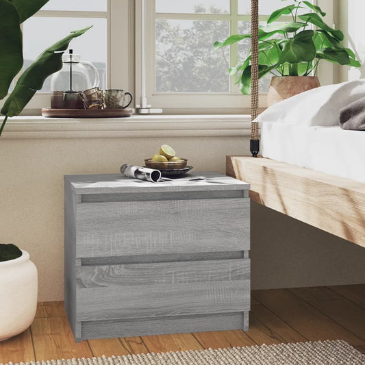 Bedside table 50x39x43.5 cm processed wood Sonoma gray