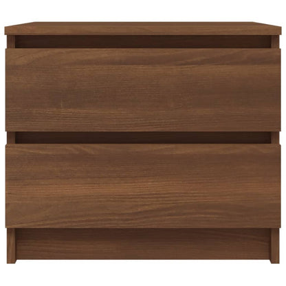 Bedside table 50x39x43.5cm brown oak wood derivatives