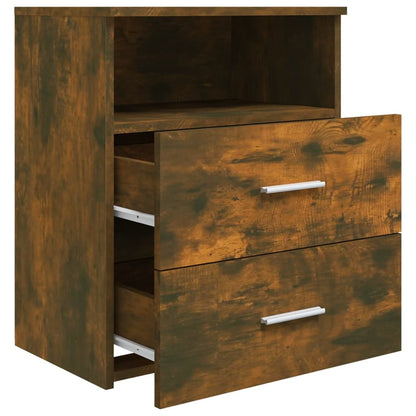 Mesa de cabeceira 50x32x60 cm cor carvalho fumado