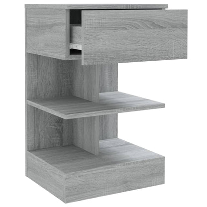 Bedside table 2pcs 40x35x65cm wood derivative grey sonoma