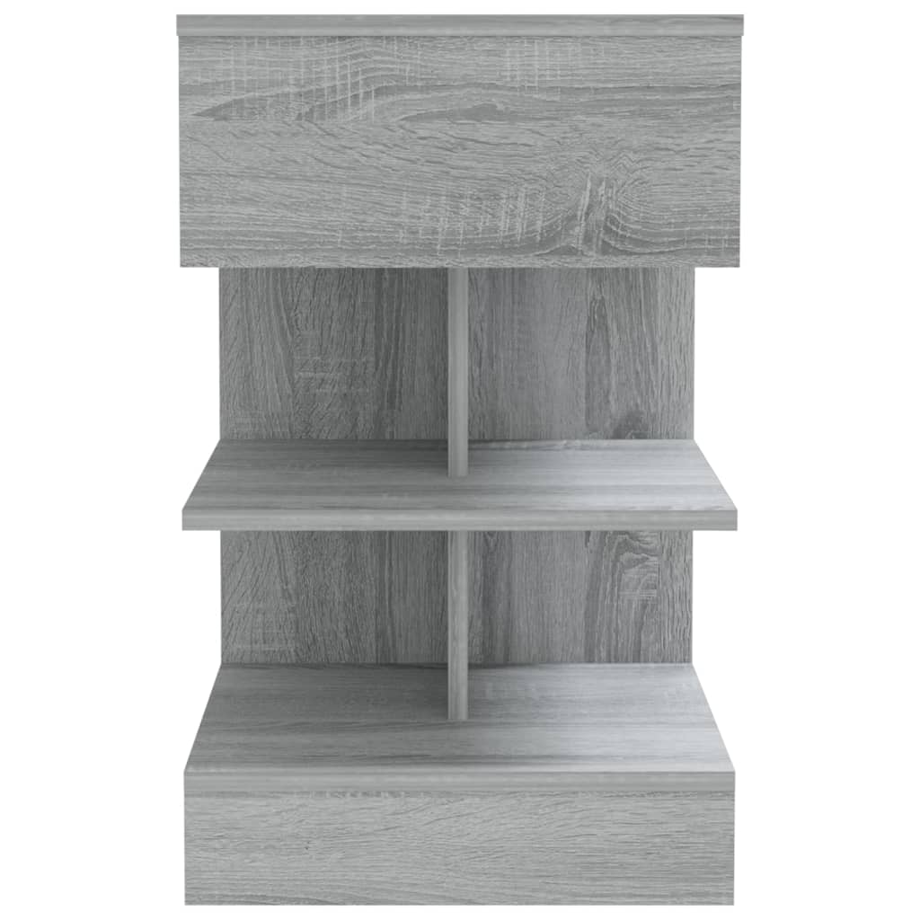 Bedside table 2pcs 40x35x65cm wood derivative grey sonoma