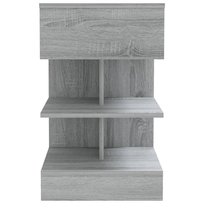 Bedside table 2pcs 40x35x65cm wood derivative grey sonoma