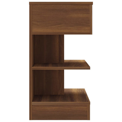 Bedside table 2pcs 40x35x65cm derived from brown oak wood