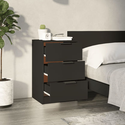 Bedside table 40x36x65 cm black