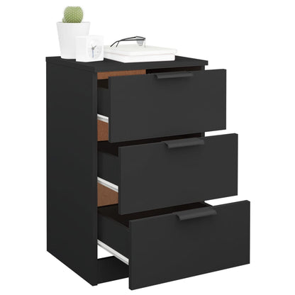 Bedside table 40x36x65 cm black
