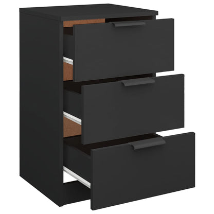 Bedside table 40x36x65 cm black
