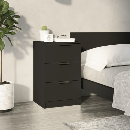 Bedside table 40x36x65 cm black