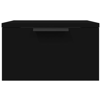 Mesa de cabeceira de montagem na parede 34x30x20 cm preto