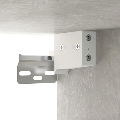 Wall mounted bedside table 34x30x20 cm cement grey