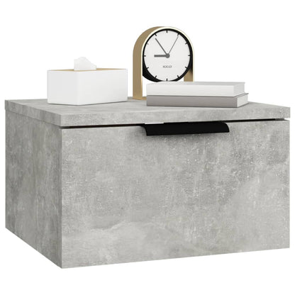 Bedside tables wall 2 pcs 34x30x20 cm cement grey