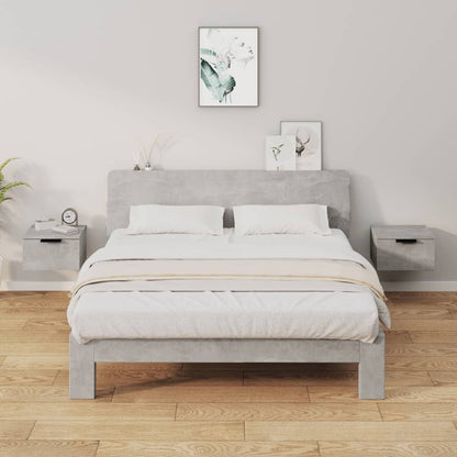 Bedside tables wall 2 pcs 34x30x20 cm cement grey