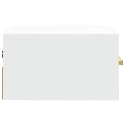 Bedside table wall mount 35x35x20 cm white