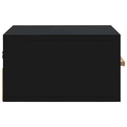 Bedside table wall mount 35x35x20 cm black