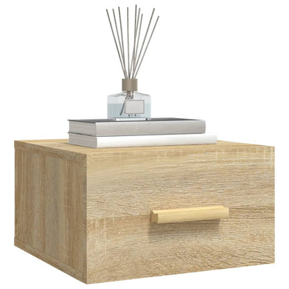 Bedside tables wall 2 pcs 35x35x20 cm color Sonoma oak