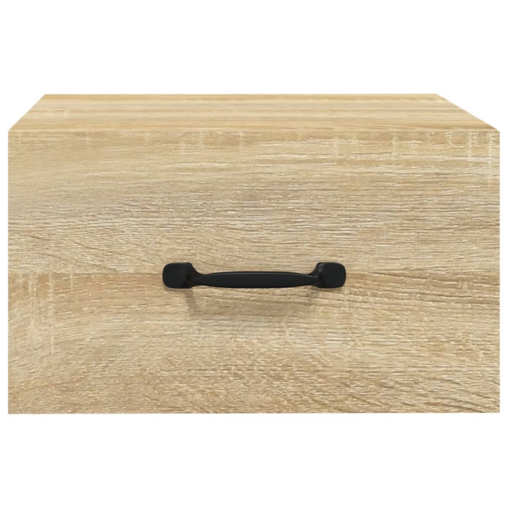 Mesas de cabeceira parede 2 pcs 35x35x20 cm cor carvalho sonoma