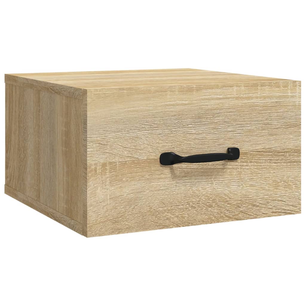 Mesas de cabeceira parede 2 pcs 35x35x20 cm cor carvalho sonoma