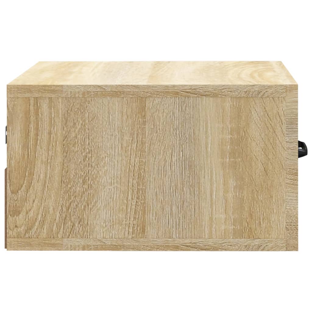 Mesas de cabeceira parede 2 pcs 35x35x20 cm cor carvalho sonoma