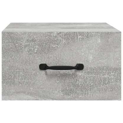 Wall mounted bedside table 35x35x20 cm cement grey