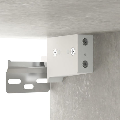Wall mounted bedside table 35x35x20 cm cement grey