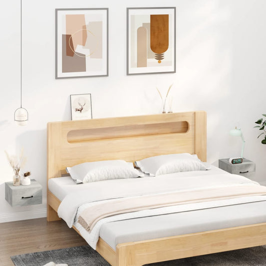 Bedside tables wall 2 pcs 35x35x20 cm cement grey
