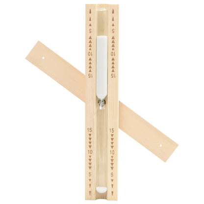 2 in 1 sauna hygrothermograph/timer set. solid pine sand